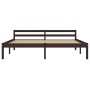 Dark brown solid pine wood bed frame 160x200 cm by vidaXL, Beds and slatted bases - Ref: Foro24-283206, Price: 121,13 €, Disc...