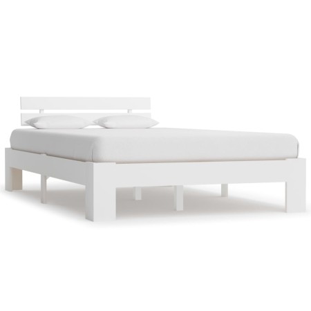 Solid white pine wood bed frame 120x200 cm by vidaXL, Beds and slatted bases - Ref: Foro24-283156, Price: 189,74 €, Discount: %