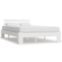 Solid white pine wood bed frame 120x200 cm by vidaXL, Beds and slatted bases - Ref: Foro24-283156, Price: 189,74 €, Discount: %