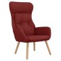 Sillón de relax con taburete tela rojo tinto de vidaXL, Sillones - Ref: Foro24-3097758, Precio: 136,99 €, Descuento: %