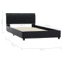 Estructura de cama de cuero sintético negro 100x200 cm de vidaXL, Camas y somieres - Ref: Foro24-284877, Precio: 172,09 €, De...