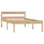 Solid pine wood bed frame 100x200 cm by vidaXL, Beds and slatted bases - Ref: Foro24-283191, Price: 90,91 €, Discount: %