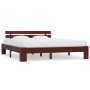 Estructura de cama madera maciza pino marrón oscuro 160x200 cm de vidaXL, Camas y somieres - Ref: Foro24-283176, Precio: 163,...