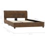 Brown artificial suede leather bed frame 120x200 cm by vidaXL, Beds and slatted bases - Ref: Foro24-284890, Price: 159,37 €, ...