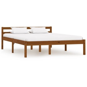 Estructura de cama madera maciza pino marrón miel 120x200 cm de vidaXL, Camas y somieres - Ref: Foro24-283210, Precio: 135,40...