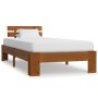 Solid pine wood bed frame honey brown 90x200 cm by vidaXL, Beds and slatted bases - Ref: Foro24-283178, Price: 102,00 €, Disc...