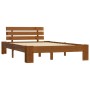 Solid pine wood bed frame honey brown 120x200 cm by vidaXL, Beds and slatted bases - Ref: Foro24-283180, Price: 128,44 €, Dis...