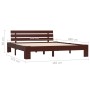 Estructura de cama madera maciza pino marrón oscuro 180x200 cm de vidaXL, Camas y somieres - Ref: Foro24-283177, Precio: 170,...