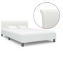 Estructura de cama de cuero sintético blanco 140x200 cm de vidaXL, Camas y somieres - Ref: Foro24-284873, Precio: 223,67 €, D...