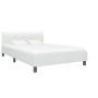 Estructura de cama de cuero sintético blanco 140x200 cm de vidaXL, Camas y somieres - Ref: Foro24-284873, Precio: 223,67 €, D...