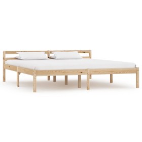 Estructura de cama de madera maciza de pino 160x200 cm de vidaXL, Camas y somieres - Ref: Foro24-283194, Precio: 113,99 €, De...