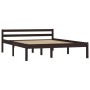 Estructura de cama madera maciza pino marrón oscuro 120x200 cm de vidaXL, Camas y somieres - Ref: Foro24-283204, Precio: 104,...