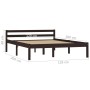 Estructura de cama madera maciza pino marrón oscuro 120x200 cm de vidaXL, Camas y somieres - Ref: Foro24-283204, Precio: 104,...