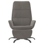 Sillón de relax con reposapiés de terciopelo gris claro de vidaXL, Sillones - Ref: Foro24-3097908, Precio: 107,31 €, Descuent...