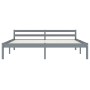 Solid gray pine wood bed frame 160x200 cm by vidaXL, Beds and slatted bases - Ref: Foro24-283200, Price: 100,35 €, Discount: %