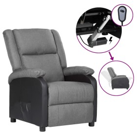 Faux Leather and Light Gray Fabric Recliner by vidaXL, Armchairs - Ref: Foro24-3098367, Price: 223,99 €, Discount: %