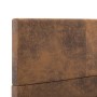 Brown artificial suede leather bed frame 90x200 cm by vidaXL, Beds and slatted bases - Ref: Foro24-284780, Price: 127,69 €, D...