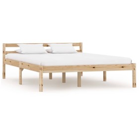 Estructura de cama de madera maciza de pino 120x200 cm de vidaXL, Camas y somieres - Ref: Foro24-283192, Precio: 147,99 €, De...