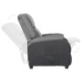 Sillón reclinable de cuero sintético y tela gris claro de vidaXL, Sillones - Ref: Foro24-3098367, Precio: 223,25 €, Descuento: %