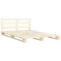 Solid pine wood pallet bed frame 140x200 cm by vidaXL, Beds and slatted bases - Ref: Foro24-285244, Price: 144,10 €, Discount: %