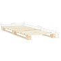 Solid pine wood pallet bed frame 100x200 cm by vidaXL, Beds and slatted bases - Ref: Foro24-285235, Price: 95,51 €, Discount: %