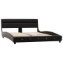 Estructura de cama con LED cuero sintético negro 160x200 cm de vidaXL, Camas y somieres - Ref: Foro24-280335, Precio: 216,12 ...