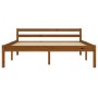 Solid pine wood bed frame honey brown 140x200 cm by vidaXL, Beds and slatted bases - Ref: Foro24-283211, Price: 134,27 €, Dis...