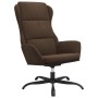 Relaxation armchair with brown microfiber woven stool by vidaXL, Armchairs - Ref: Foro24-3097919, Price: 142,99 €, Discount: %