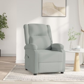 Light Gray Velvet Power Recliner by vidaXL, Armchairs - Ref: Foro24-3098393, Price: 218,99 €, Discount: %