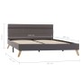 Estructura de cama con LED tela gris claro 140x200 cm de vidaXL, Camas y somieres - Ref: Foro24-284849, Precio: 197,58 €, Des...