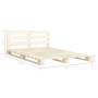 Estructura de cama de palés madera maciza de pino 200x200 cm de vidaXL, Camas y somieres - Ref: Foro24-285247, Precio: 169,94...