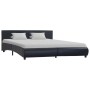 Estructura de cama de cuero sintético negro 160x200 cm de vidaXL, Camas y somieres - Ref: Foro24-285454, Precio: 214,36 €, De...