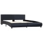 Estructura de cama de cuero sintético negro 160x200 cm de vidaXL, Camas y somieres - Ref: Foro24-285454, Precio: 214,36 €, De...