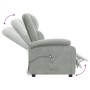 Sillón reclinable eléctrico de terciopelo gris claro de vidaXL, Sillones - Ref: Foro24-3098393, Precio: 218,47 €, Descuento: %