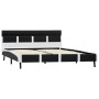 Bed frame with LED in black synthetic leather 120x200 cm by vidaXL, Beds and slatted bases - Ref: Foro24-280303, Price: 212,9...