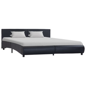 Black synthetic leather bed frame 180x200 cm by vidaXL, Beds and slatted bases - Ref: Foro24-285455, Price: 214,99 €, Discoun...