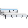 Bed frame with LED white synthetic leather 140x200 cm by vidaXL, Beds and slatted bases - Ref: Foro24-280299, Price: 194,85 €...