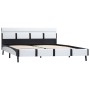 Bed frame with LED white synthetic leather 140x200 cm by vidaXL, Beds and slatted bases - Ref: Foro24-280299, Price: 194,85 €...