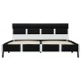 Bed frame with LED in black synthetic leather 140x200 cm by vidaXL, Beds and slatted bases - Ref: Foro24-280304, Price: 213,1...