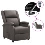 Sillón reclinable eléctrico de cuero auténtico gris de vidaXL, Sillones - Ref: Foro24-3098388, Precio: 401,99 €, Descuento: %