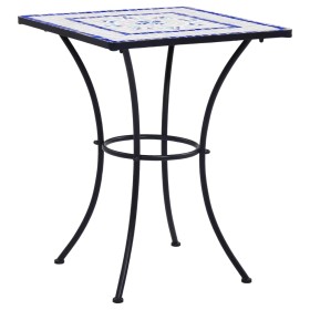 Blau-weißer Keramik-Mosaiktisch für Café 60 cm von vidaXL, Gartentische - Ref: Foro24-46706, Preis: 110,97 €, Rabatt: %