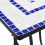 Blue and white ceramic mosaic table for café, 60 cm. by vidaXL, Garden tables - Ref: Foro24-46706, Price: 110,84 €, Discount: %