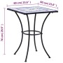 Blue and white ceramic mosaic table for café, 60 cm. by vidaXL, Garden tables - Ref: Foro24-46706, Price: 110,84 €, Discount: %