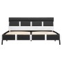 Bed frame with LED in gray synthetic leather 140x200 cm by vidaXL, Beds and slatted bases - Ref: Foro24-280309, Price: 234,99...