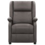 Sillón reclinable eléctrico de cuero auténtico gris de vidaXL, Sillones - Ref: Foro24-3098388, Precio: 401,99 €, Descuento: %