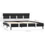 Bed frame with LED in gray synthetic leather 120x200 cm by vidaXL, Beds and slatted bases - Ref: Foro24-280308, Price: 182,96...