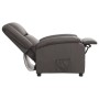 Sillón reclinable eléctrico de cuero auténtico gris de vidaXL, Sillones - Ref: Foro24-3098388, Precio: 401,99 €, Descuento: %