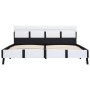 Bed frame with LED white synthetic leather 120x200 cm by vidaXL, Beds and slatted bases - Ref: Foro24-280298, Price: 193,09 €...