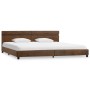 Estructura de cama con LED tela marrón 180x200 cm de vidaXL, Camas y somieres - Ref: Foro24-284809, Precio: 248,44 €, Descuen...