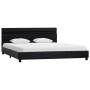 Bed frame with LED in black synthetic leather 140x200 cm by vidaXL, Beds and slatted bases - Ref: Foro24-284795, Price: 220,2...